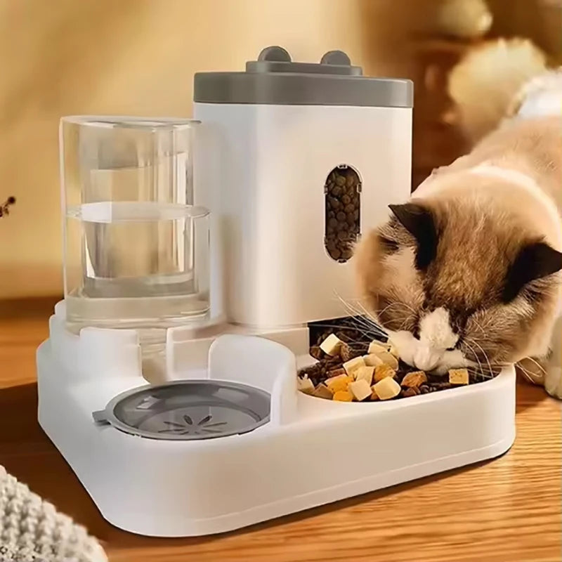 Distributeur Eau et Croquettes Automatique Grande Capacité pour Chien et Chat
