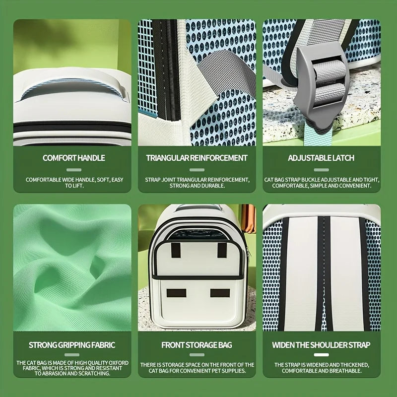 Sac à Dos Transport Chat - Capsule Spatiale Transparente Respirante