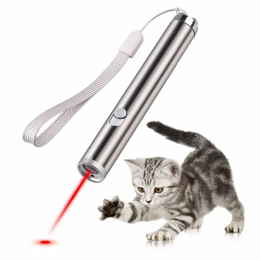 Pointeur Laser 2-en-1 pour Chat - Jouet Interactif LED Lampe Torche