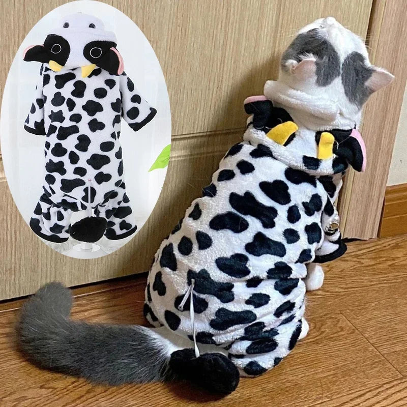 Combinaison Polaire pour Chien et Chat - Motifs Animaux Hiver Chaud Confort