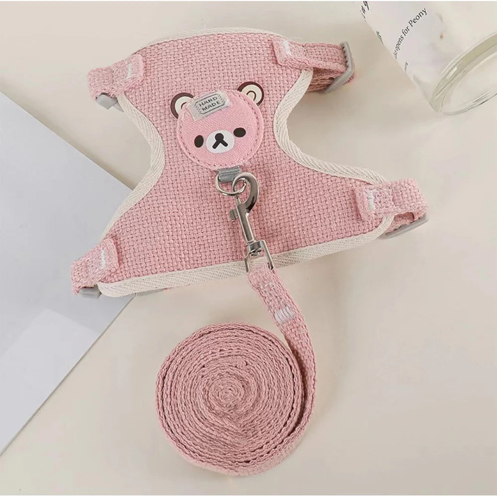 Harnais Gilet + Laisse pour Petit Animal - Lapin Chat Hamster Cochon d'Inde Respirant