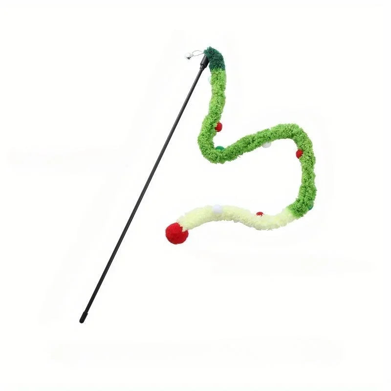 Canne à Pêche Interactive pour Chat - Jouet Plume et Grelot 40cm