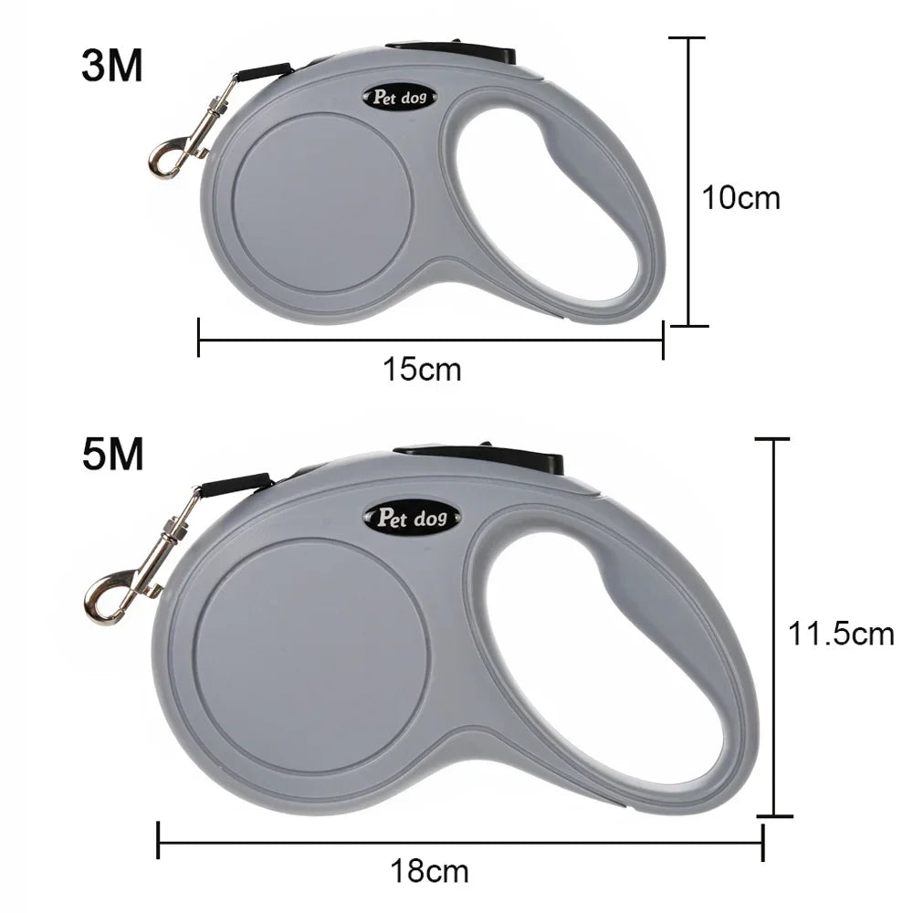Laisse Rétractable pour Chat et Petit Chien - Nylon 3m/5m Extérieur Randonnée