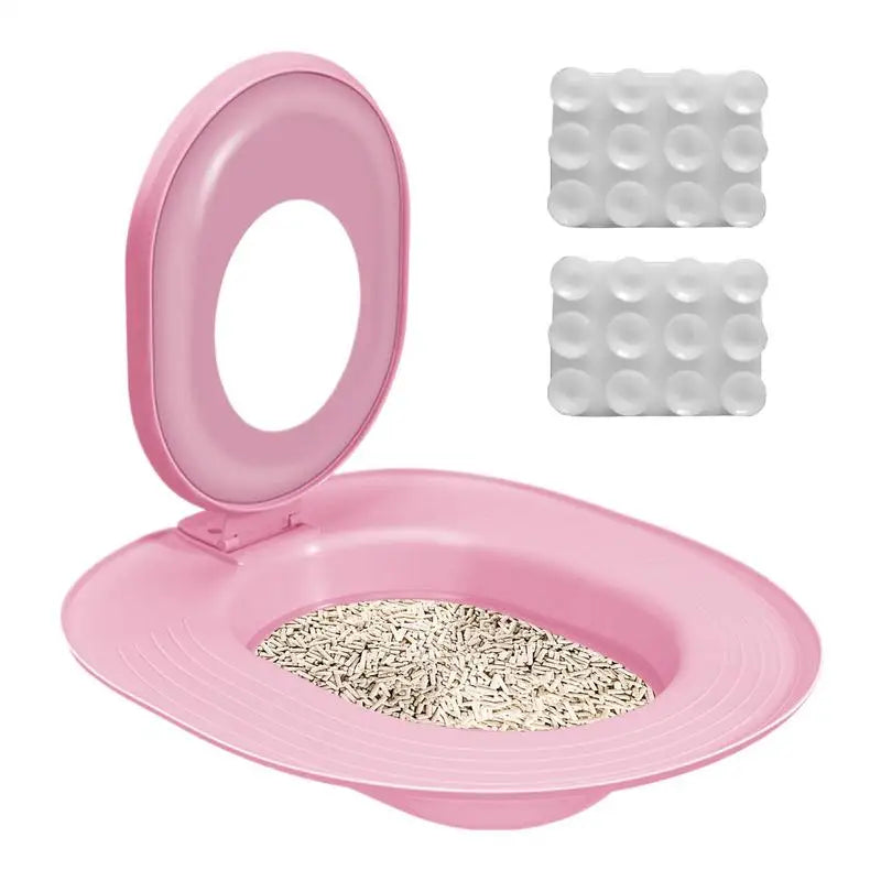 Kit Apprentissage Toilette pour Chat - Siège WC Réutilisable Progressif