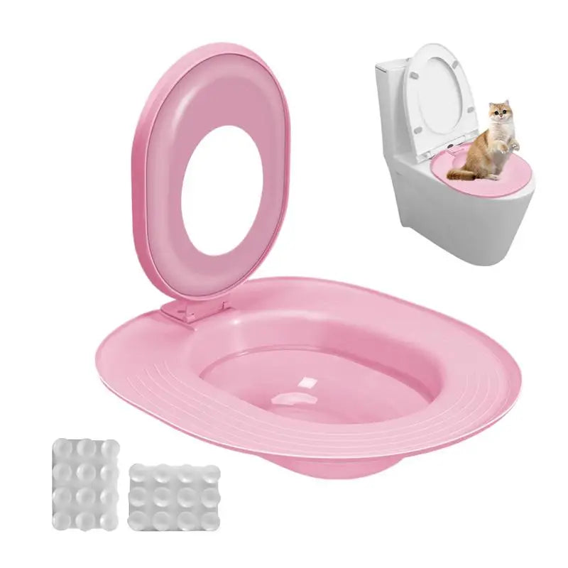 Kit Apprentissage Toilette pour Chat - Siège WC Réutilisable Progressif