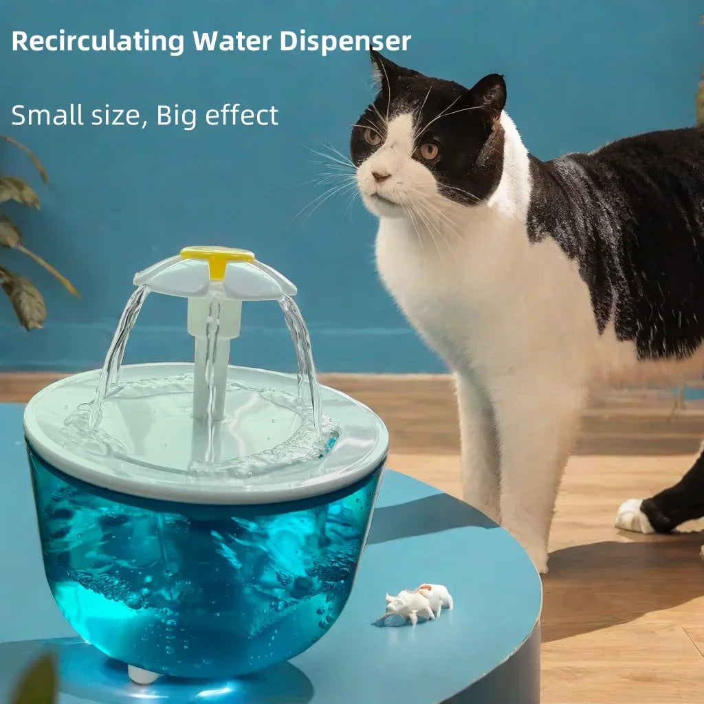Fontaine à Eau pour Chat 1,2L USB Silencieuse - Eau Fraîche en Continu