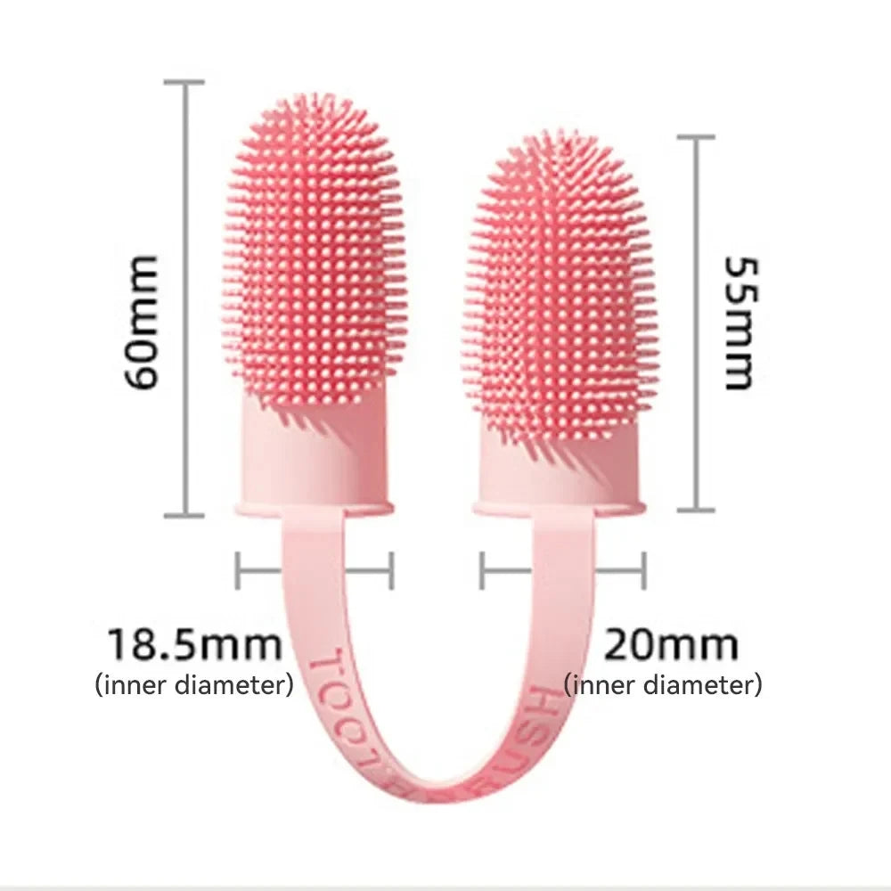Brosse à Dents Doigtier pour Chien et Chat - Hygiène Dentaire Facile