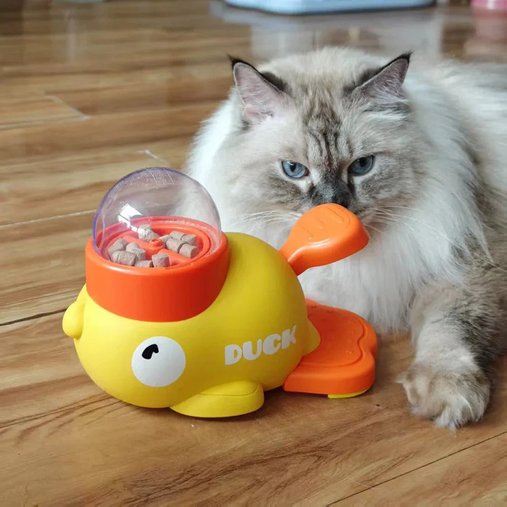 Distributeur Automatique de Nourriture Design Canard pour Chien et Chat
