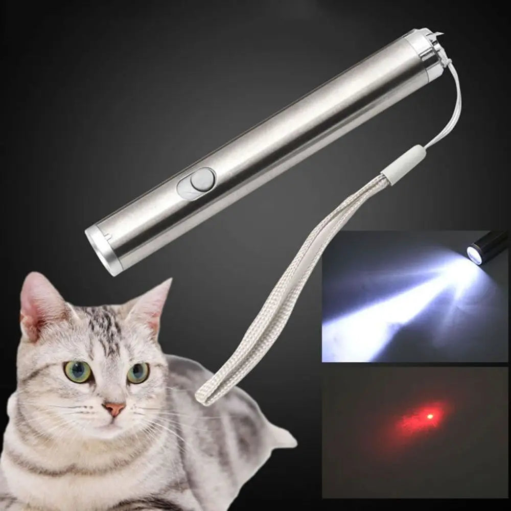 Pointeur Laser 2-en-1 pour Chat - Jouet Interactif LED Lampe Torche
