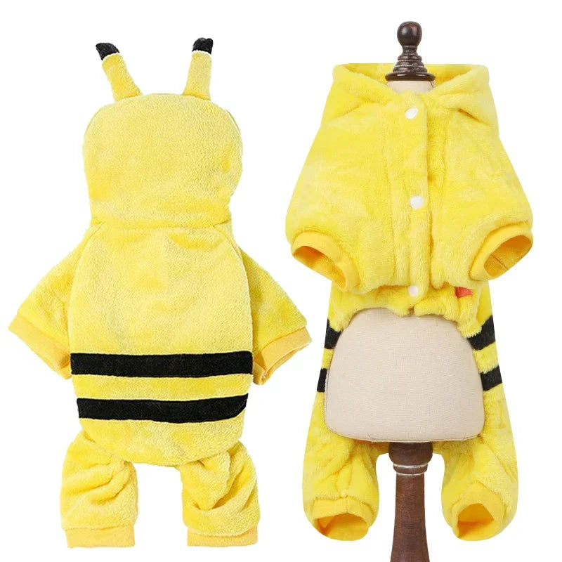 Combinaison Polaire pour Chien et Chat - Motifs Animaux Hiver Chaud Confort