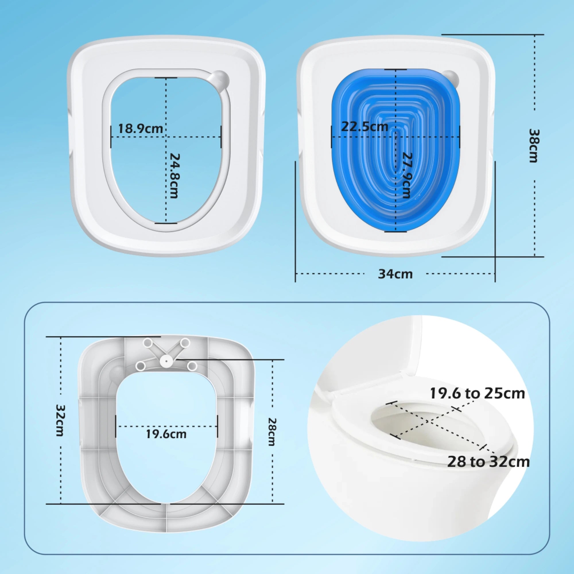 Kit Apprentissage Toilette Chat Amovible - Plateau Progressif Réutilisable
