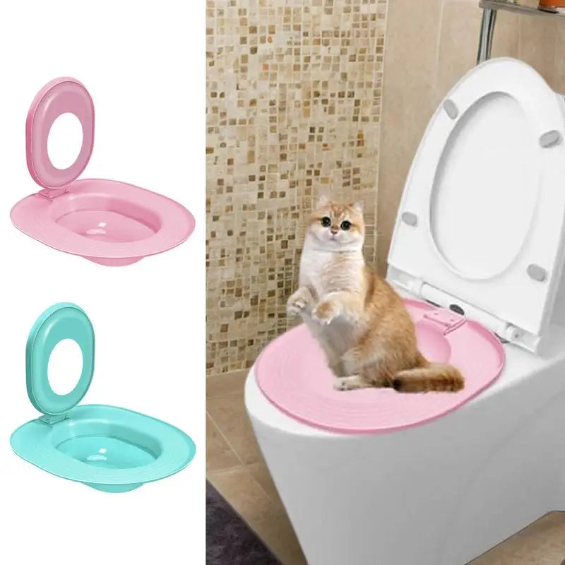 Kit Apprentissage Toilette pour Chat - Siège WC Réutilisable Progressif
