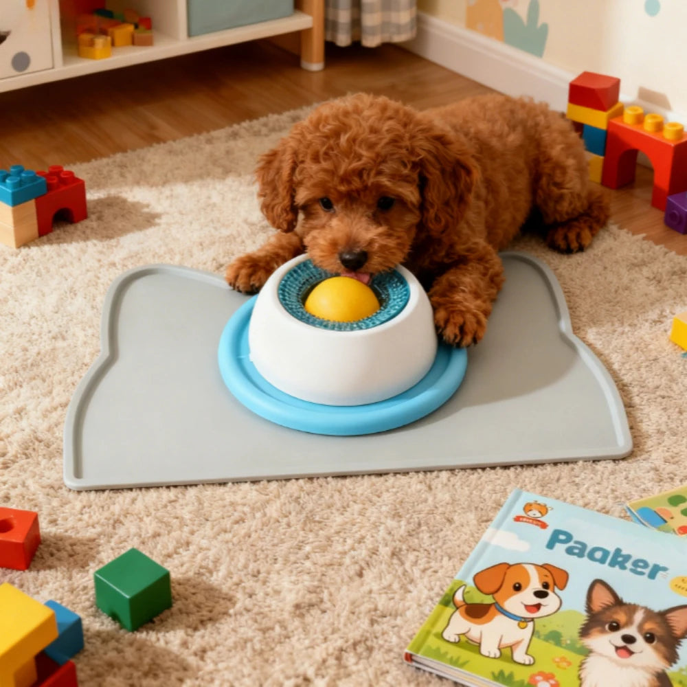 Tapis de Léchage Anti-Glouton pour Chien et Chat - Distributeur Lent Interactif