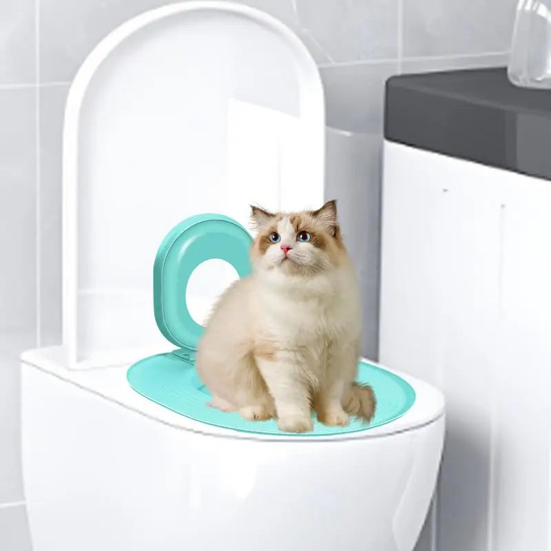 Kit Apprentissage Toilette pour Chat - Siège WC Réutilisable Progressif