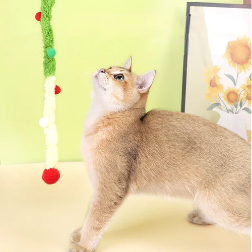 Canne à Pêche Interactive pour Chat - Jouet Plume et Grelot 40cm