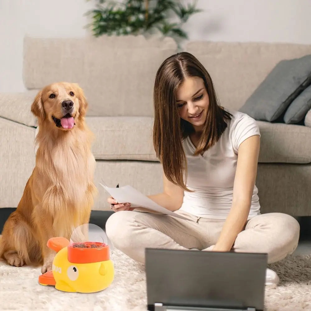 Distributeur Automatique de Nourriture Design Canard pour Chien et Chat