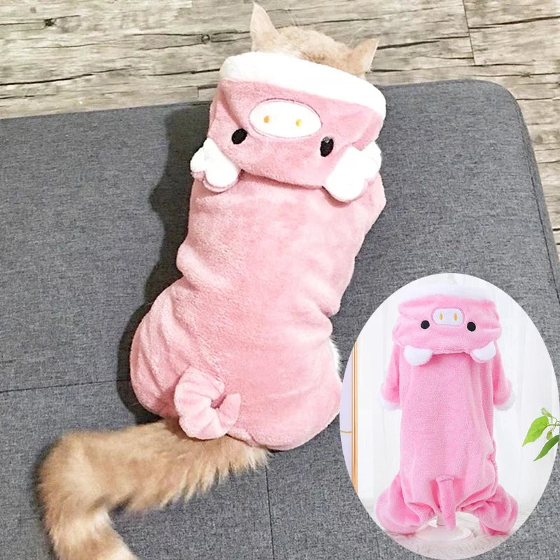 Combinaison Polaire pour Chien et Chat - Motifs Animaux Hiver Chaud Confort