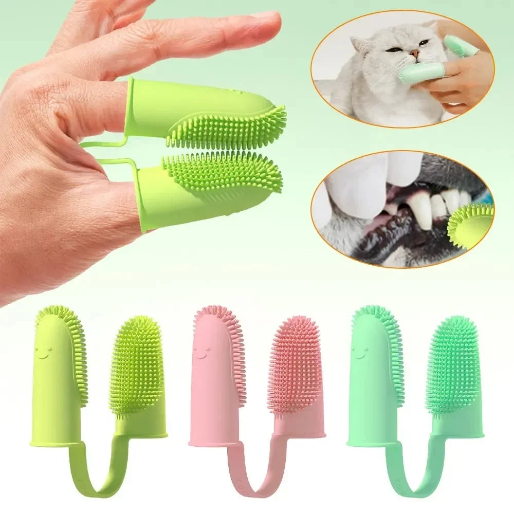 Brosse à Dents Doigtier pour Chien et Chat - Hygiène Dentaire Facile