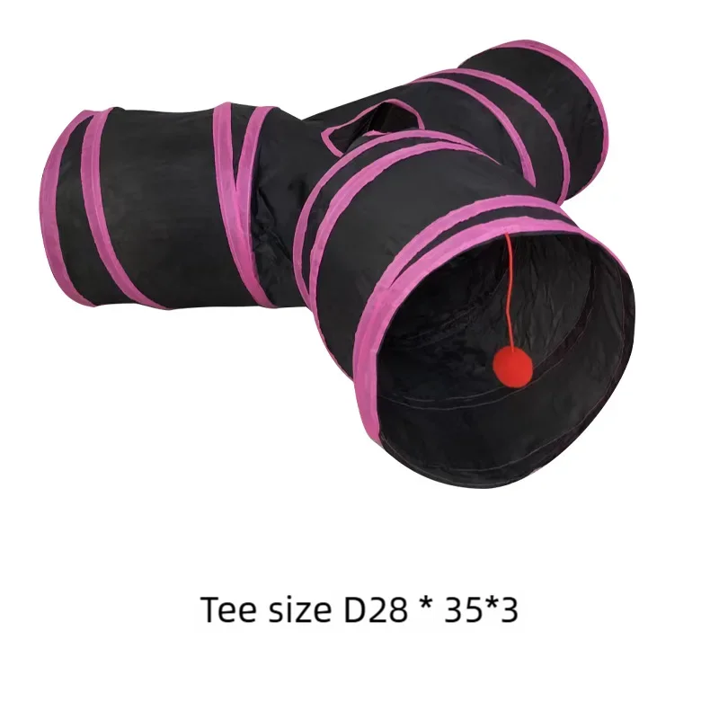 Tunnel de Jeu pour Chat - Jouet Interactif Pliable Multi-Sorties