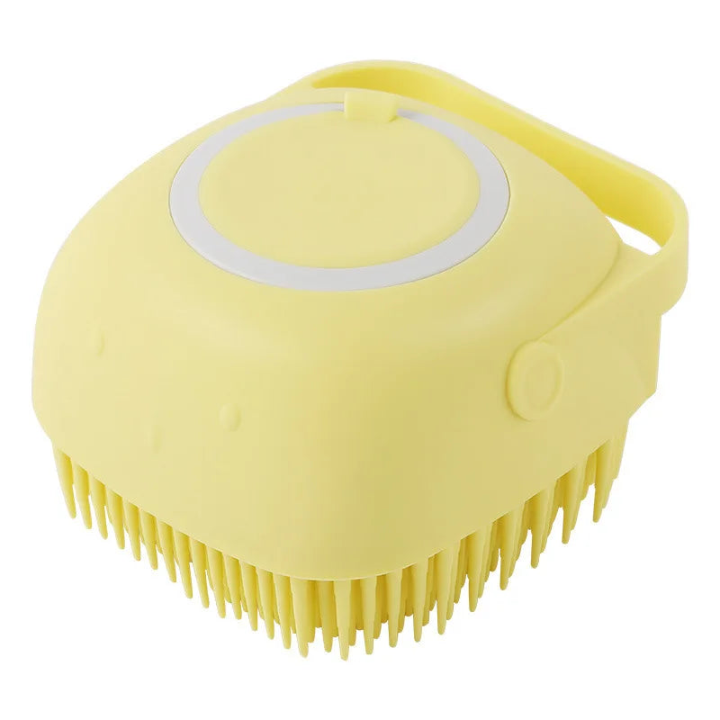 Brosse de Bain pour Chien avec Distributeur de Shampoing